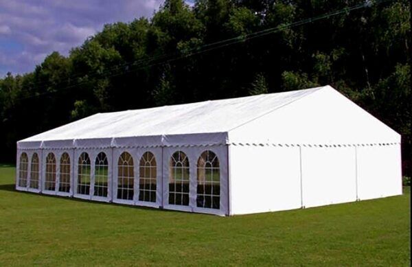 Large white frame tent for functions